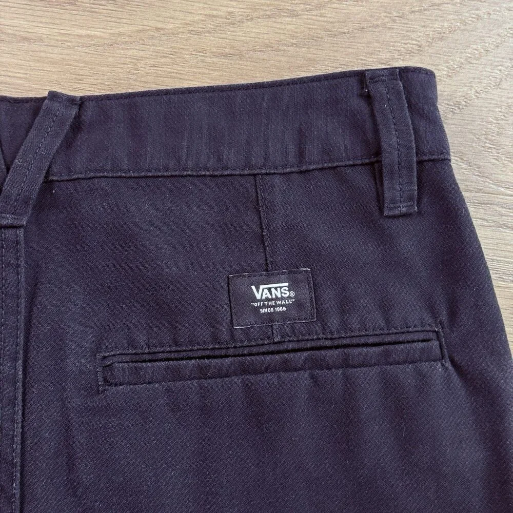Vans Pants Men 28x30 Authentic Chino Relaxed Taper Fit Black Skater Grunge